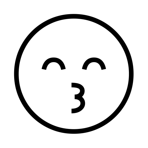 Kissing Face With Smiling Eyes on Noto Emoji