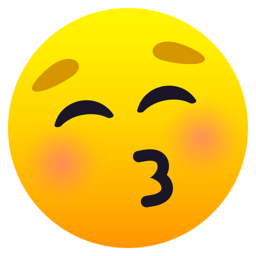 Kissing Face With Closed Eyes on JoyPixels