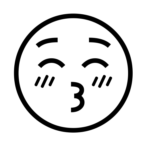 Kissing Face With Closed Eyes on Noto Emoji