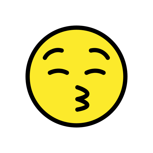Kissing Face With Closed Eyes on OpenMoji