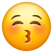 Kissing Face With Closed Eyes on Samsung