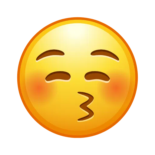 Kissing Face With Closed Eyes on Telegram