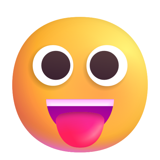 Face With Stuck-out Tongue on Microsoft 3D