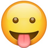 Face With Stuck-out Tongue on WhatsApp