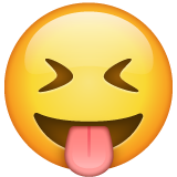 Face With Stuck-out Tongue And Tightly-closed Eyes on WhatsApp