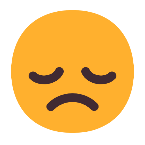 Disappointed Face on Microsoft Fluent