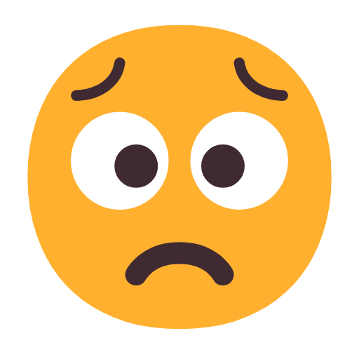 Worried Face on Microsoft Fluent