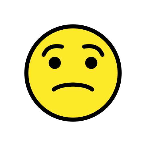Worried Face on OpenMoji