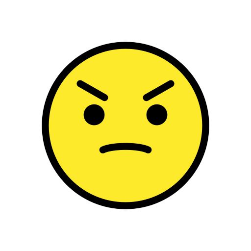 Angry Face on OpenMoji