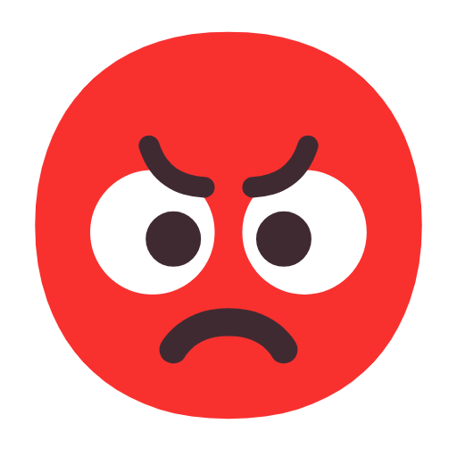Pouting Face on Microsoft Fluent