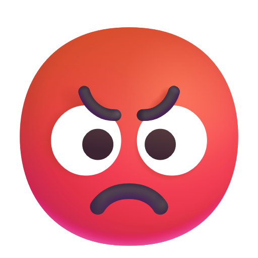 Pouting Face on Microsoft 3D