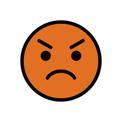 Pouting Face on OpenMoji