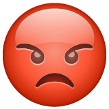 Pouting Face on WhatsApp