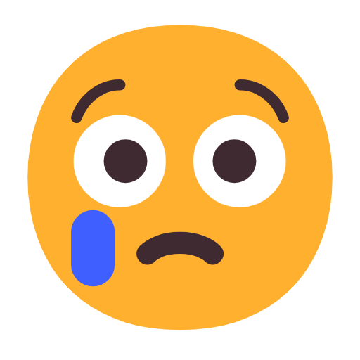Crying Face on Microsoft Fluent