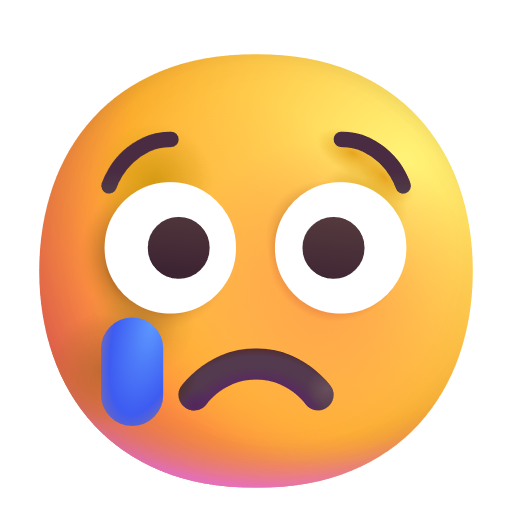 Crying Face on Microsoft 3D