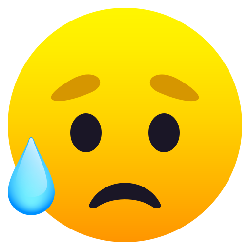 Disappointed But Relieved Face on JoyPixels