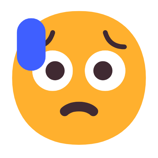 Disappointed But Relieved Face on Microsoft Fluent