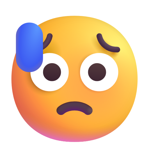 Disappointed But Relieved Face on Microsoft 3D
