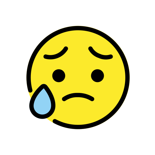 Disappointed But Relieved Face on OpenMoji