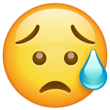 Disappointed But Relieved Face on WhatsApp