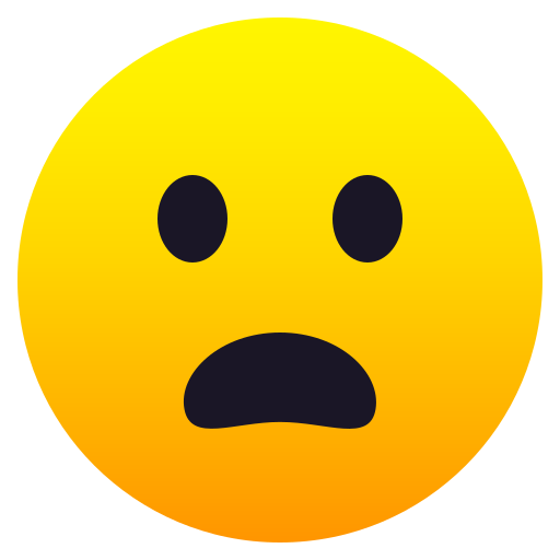 Frowning Face With Open Mouth on JoyPixels