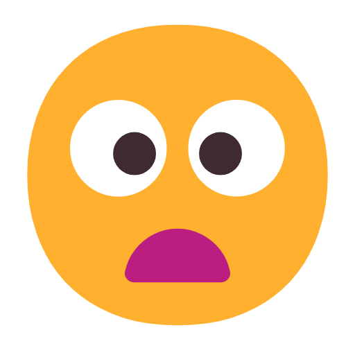 Frowning Face With Open Mouth on Microsoft Fluent
