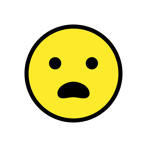 Frowning Face With Open Mouth on OpenMoji