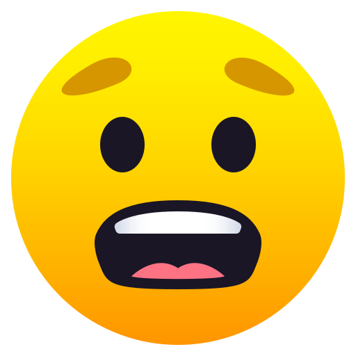 Anguished Face on JoyPixels