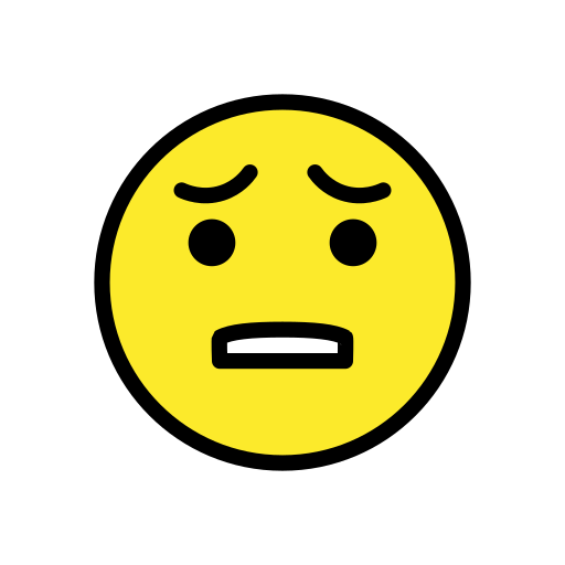 Anguished Face on OpenMoji
