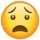 Anguished Face on WhatsApp
