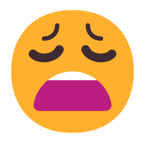 Weary Face on Microsoft Fluent