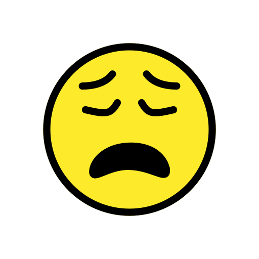 Weary Face on OpenMoji