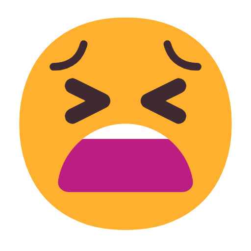 Tired Face on Microsoft Fluent