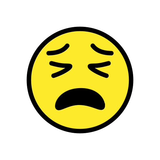 Tired Face on OpenMoji
