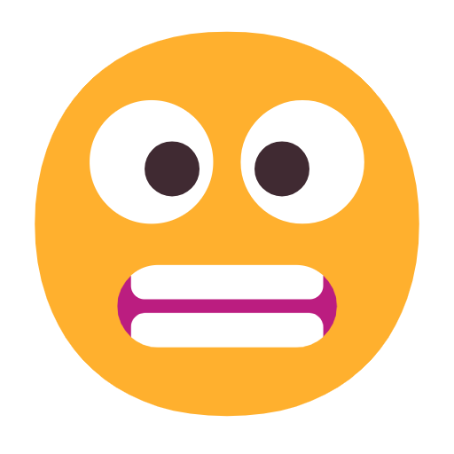 Grimacing Face on Microsoft Fluent
