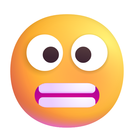 Grimacing Face on Microsoft 3D