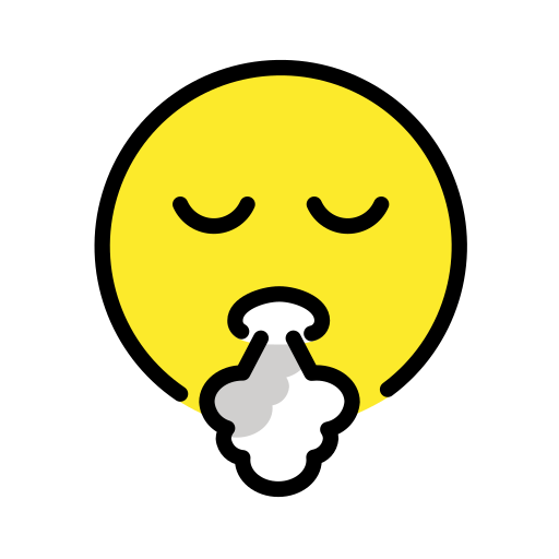 Face Exhaling on OpenMoji