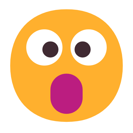 Face With Open Mouth on Microsoft Fluent