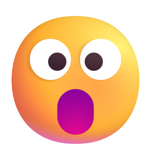 Face With Open Mouth on Microsoft 3D