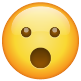 Face With Open Mouth on WhatsApp