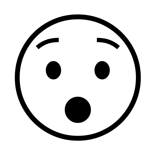 Hushed Face on Noto Emoji