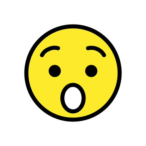 Hushed Face on OpenMoji