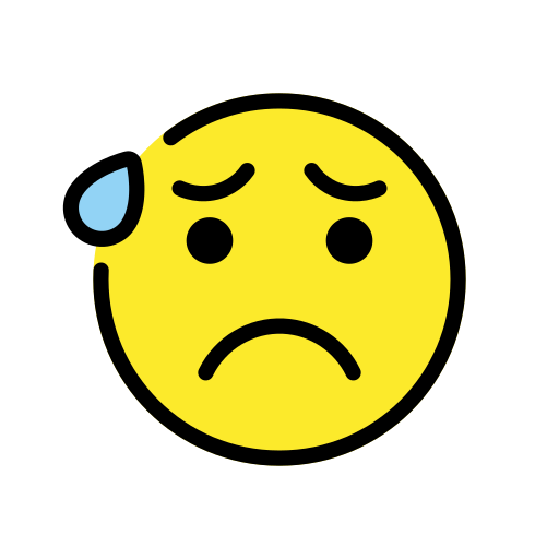 Face With Open Mouth And Cold Sweat on OpenMoji