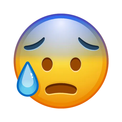 Face With Open Mouth And Cold Sweat on Telegram