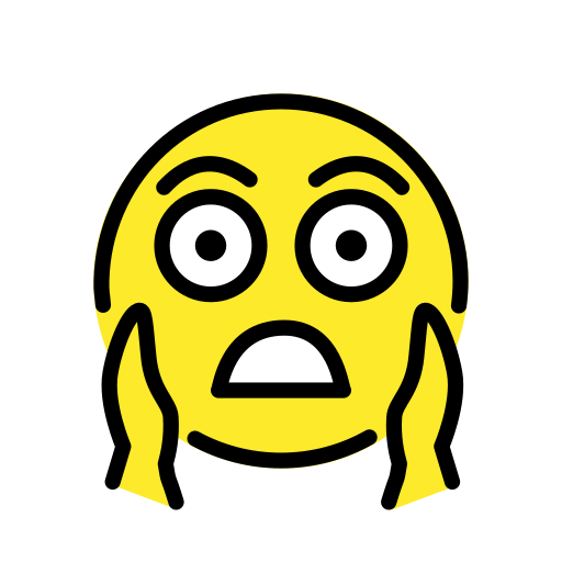 Face Screaming In Fear on OpenMoji