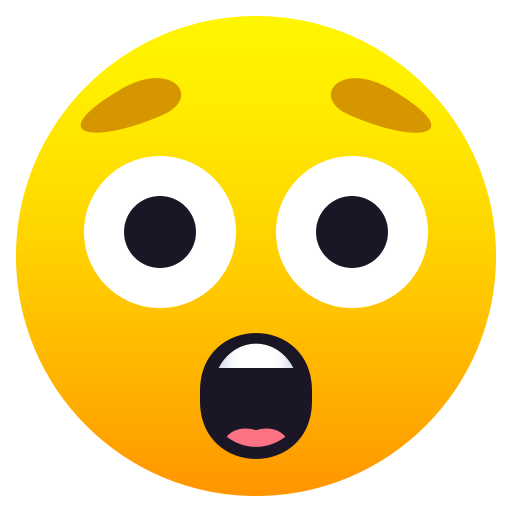 Astonished Face on JoyPixels