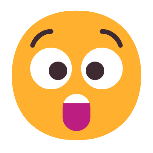 Astonished Face on Microsoft Fluent