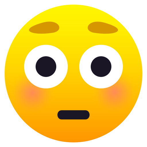 Flushed Face on JoyPixels