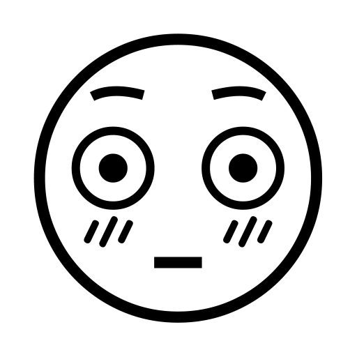 Flushed Face on Noto Emoji