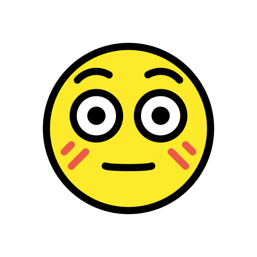 Flushed Face on OpenMoji